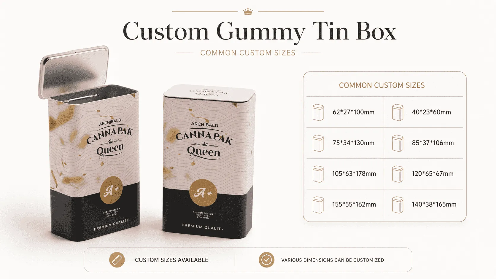 cannabis gummies tin box child proof